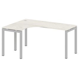 Metal System Quattro Стол криволинейный левый на П-образном м/к 50БП.СА-4 (L) Дуб наварра/Серый металл 1600*1200*750 - Фото предпросмотра