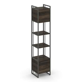 Rift Шкаф 5 ниш узкий RF.SU-54 (U) Дуб Мали/Металл Антрацит 420*396*2010 - Фото предпросмотра