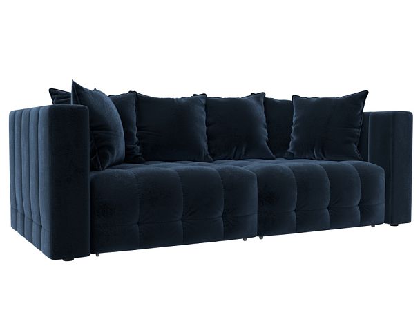 Диван прямой Лига-052 НПБ Велюр синий - Вид 1