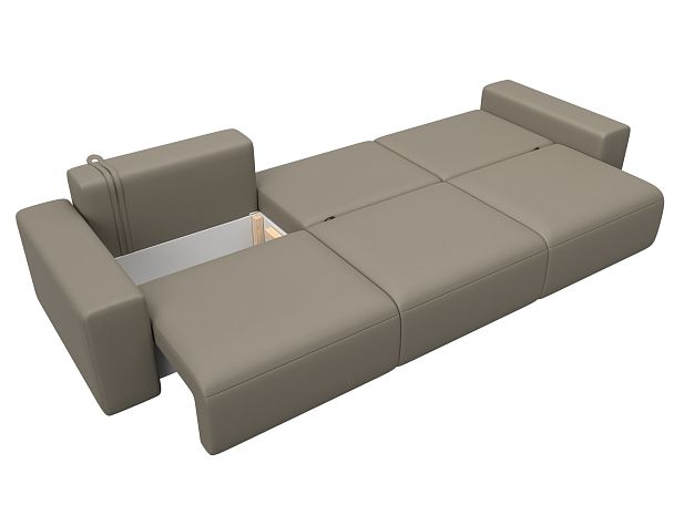 Диван прямой Лига-036 НПБ Классик Лонг Экокожа бежевый - Вид 9