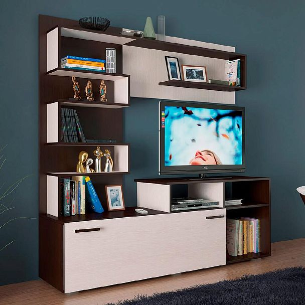 Гостиная "Евро" (1660х1820х436) венге/лоредо - Вид 2