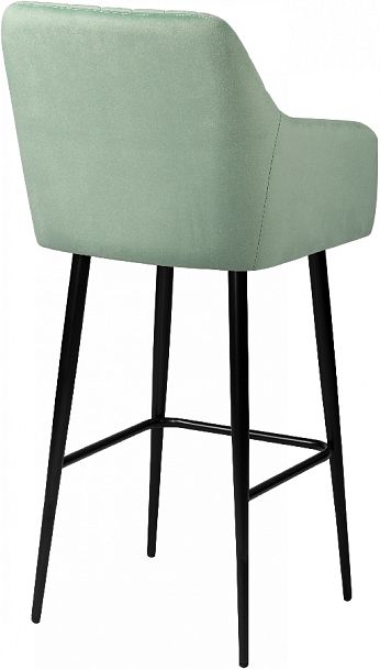 Барное поворотное кресло Барли К, Confetti aquamarine/черный - Вид 5