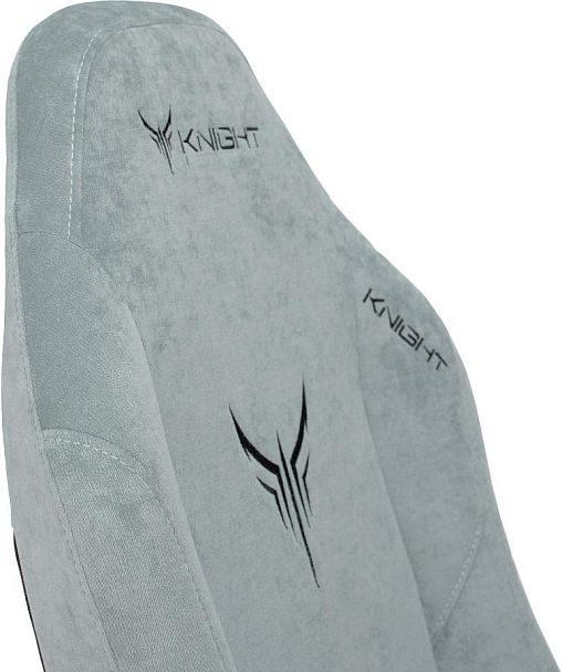 Кресло игровое Knight N1 Fabric серо-голубой Light-28 с подголов. крестов. металл - Вид 2