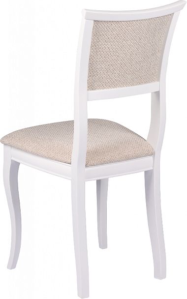 Комплект деревянных стульев с мягким сиденьем Камир Белый/Кремовая рогожка, 3 шт. - Вид 5