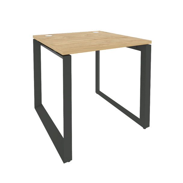 Onix Стол рабочий на О-образном м/к O.MO-SP-0.8 Тиквуд светлый/Антрацит металл 780*800*750 - Вид 1