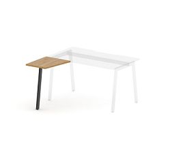 MATRIX 121В300 Стол приставной, L 500х600х775 Дуб Крафт Золотой/Темно-серый - Фото предпросмотра