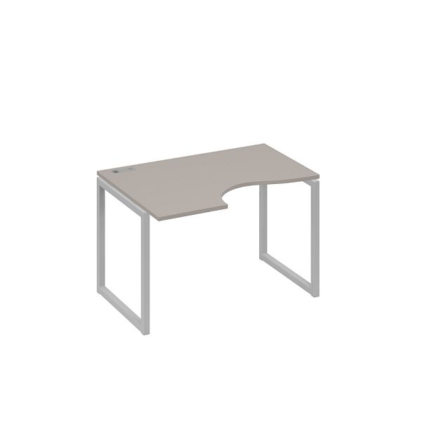 Стол эргономичный левый "Классика" на металлокаркасе QUATTRO A4 А4 Б4 041 БП мокко премиум / металлокаркас серый - Вид 1