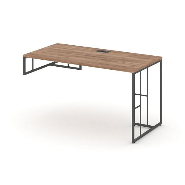 Rift Стол письменный для опорной тумбы левый RF.SPOT-003 (L) Дуб Табак/Металл Антрацит 1380*600*750 - Вид 1