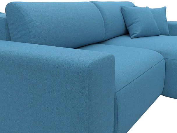 Диван угловой Лига-036 НПБ Классик правый угол Рогожка голубой - Вид 4