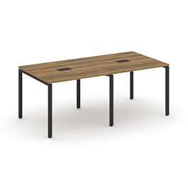 Concept Стол переговорный (2 столешницы) CN.PRG-021 Сандал Янтарный/Металл Черный 1960*980*750 - Фото предпросмотра