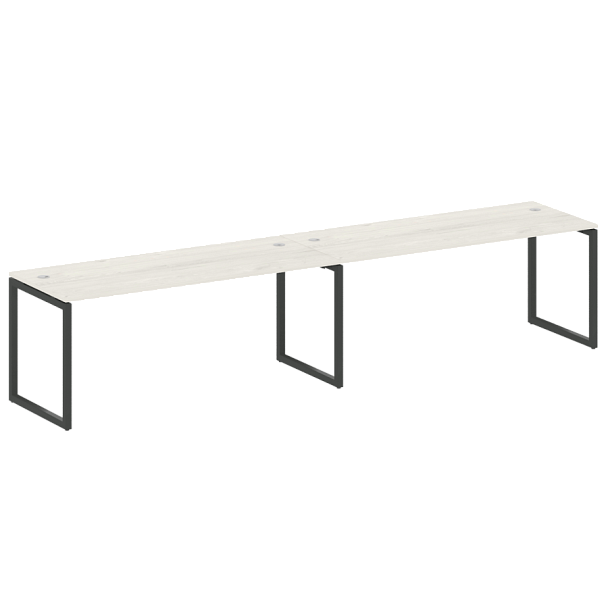 Metal System Quattro Р. ст. на 2 раб. места на О-образном м/к 40БО.СМ-2.5 Дуб наварра/Антрацит металл 3600*720*750 - Вид 1