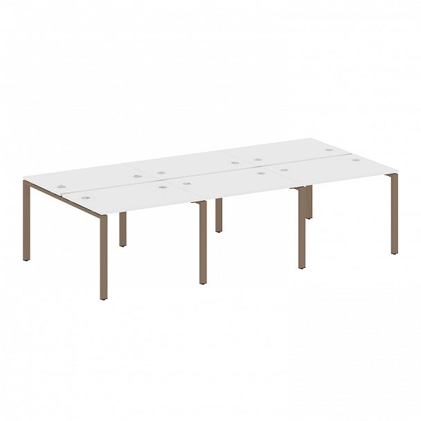 Рабочая станция "Metal System" БП.СМ-6.1 белый/мокко - Вид 1