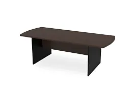 БЕРЛИН / BERLIN Конференц-стол симметричный 2300х1000х740 Венге/Черный - Фото предпросмотра