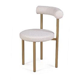 Стул Biggi, букле Turin ivory / опоры золото - Фото предпросмотра