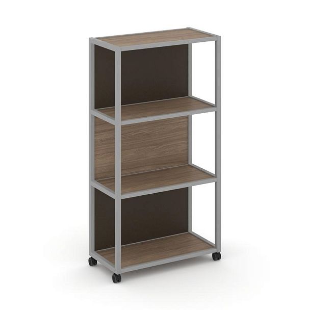 Shelf Mobile Стеллаж 4 уровня 1 секция VR.LT-STK-404.12 Дуб Аризона/Металл Серый/W-25 1200*400*1523 - Вид 1