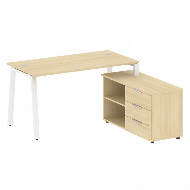Рабочая станция "Metal System" БА.РС-СТС-2.3 акация/белый - Вид 1