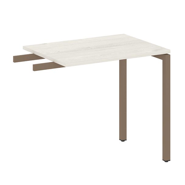 Metal System Quattro Приставной элемент на П-образном м/к 40БП.ПР-2 Дуб наварра/Мокко металл 800*600*750 - Вид 1