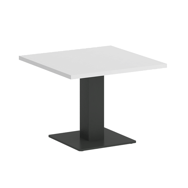 Home Office Стол журнальный квадратный VR.SP-5-60.2G Белый бриллиант/Антрацит металл 600*600*453 - Вид 1