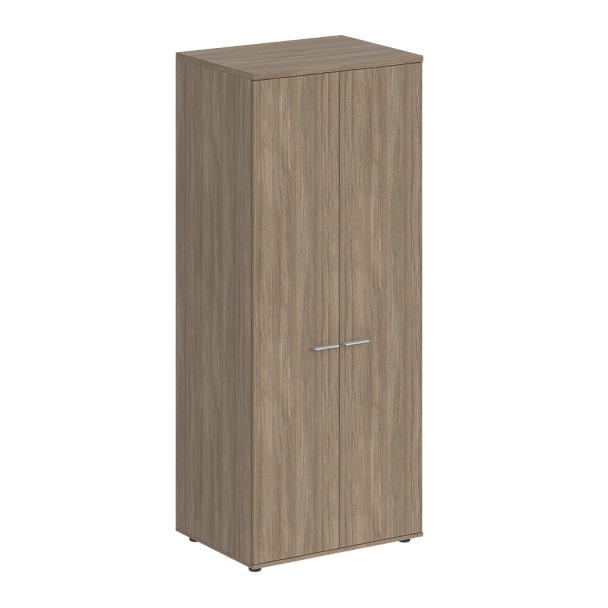 Гардероб Sigma 800х600х1955, з.ст ЛДСП 16 мм / корпус: дуб темный; фасады: дуб темный - Вид 1