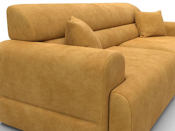 Диван прямой Лига-109 НПБ Велюр желтый - Вид 4