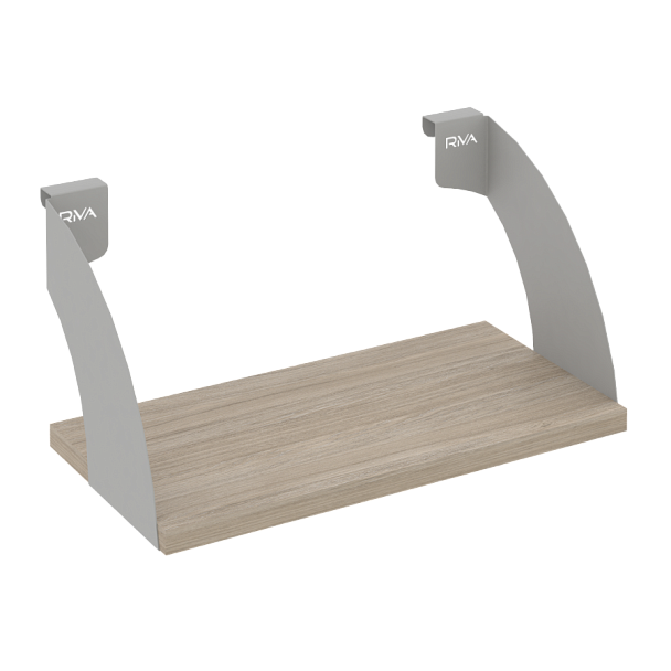 Навесные полки. Кронштейны+ЛДСП полка 400мм MAN-41-4 Дуб аттик/Серый металл 400*220*200 - Вид 1