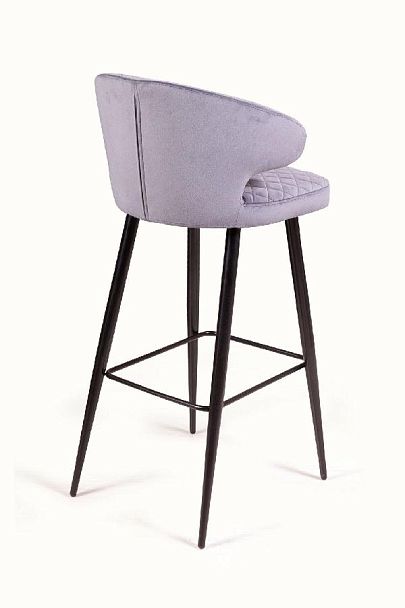 Стул барный Richard ромб, бархат серый 27 - Вид 5