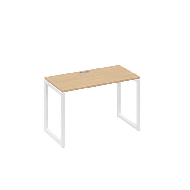 Стол письменный на металлокаркасе QUATTRO A4 А4 Б4 003 БП натуральный дуб / металлокаркас белый - Вид 1