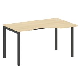 Metal System Quattro Стол криволинейный правый на П-образном м/к 40БП.СА-2 (R) Акация/Антрацит металл 1400*900*750 - Фото предпросмотра