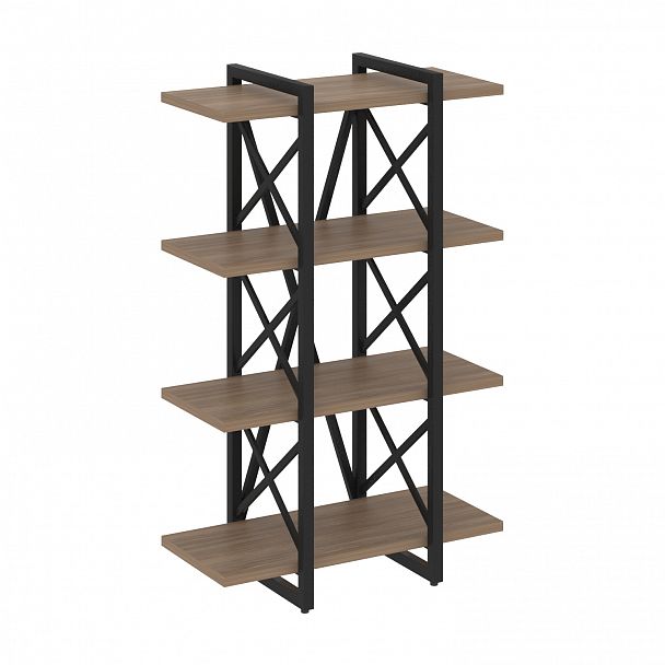Стеллаж на опорах "Loft" VR.L-MST.O-4.4V дуб аризона/черный - Вид 1
