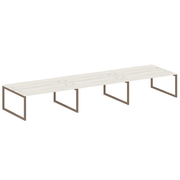 Metal System Quattro Р. ст. на 6 раб. места на О-образном м/к 50БО.СМ-6.5 Дуб наварра/Мокко металл 5400*1475*750 - Вид 1