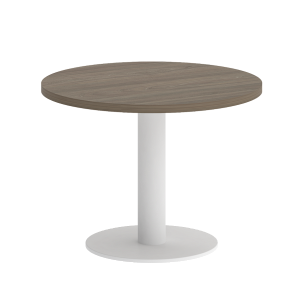 Home Office Стол журнальный круглый VR.SP-5-60.1G Вяз/Белый металл 600*600*450 - Вид 1