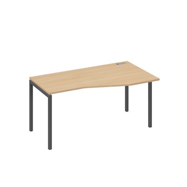 Стол эргономичный правый "Техно" на металлокаркасе DUE A4 А4 Б2 066 БП натуральный дуб / металлокаркас антрацит - Вид 1
