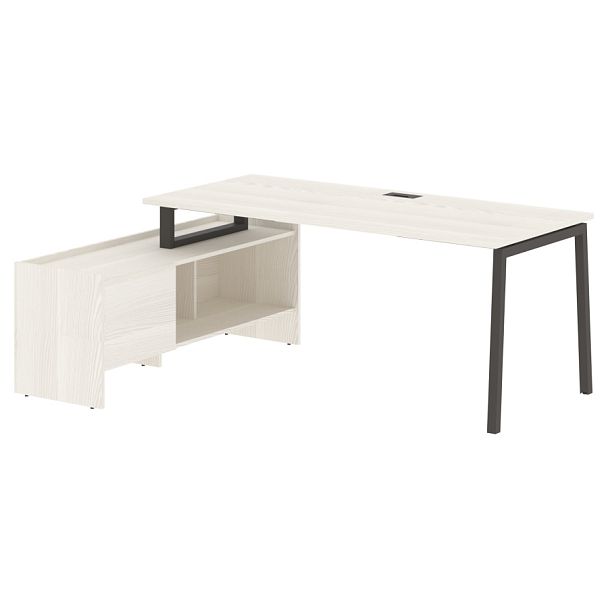 Стол с тумбой ELCT 19814 Ясень Траун/Мокко 1960х1400х750 EDIS - Вид 1