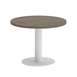 Home Office Стол журнальный круглый VR.SP-5-60.1G Вяз/Белый металл 600*600*450 - Фото предпросмотра