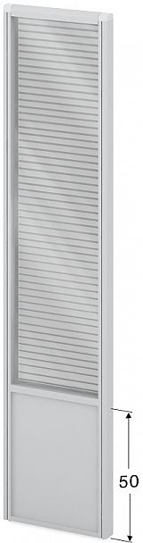 Модуль комбинированный "Мобильные офисные перегородки «Логика»" ПК-ЛГ-МДК200х44/50Ж/Д-В1-301 серый - Вид 1