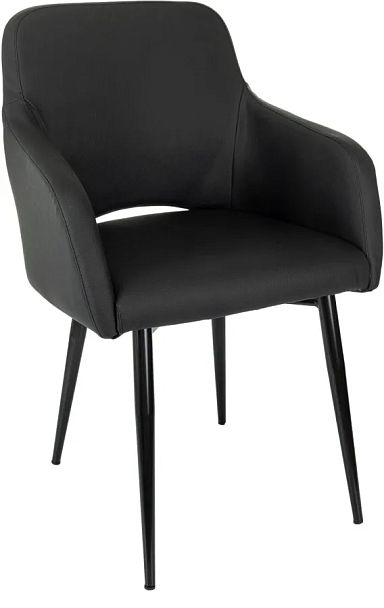 Кресло Бюрократ CH-380F черный экокожа на ножках металл - Вид 1