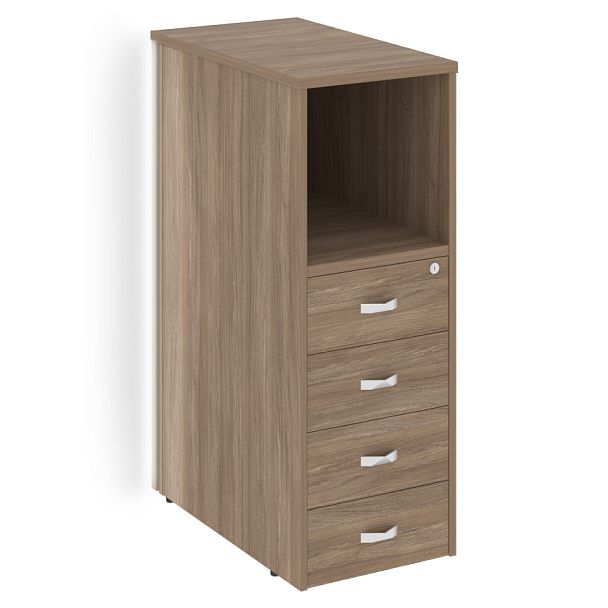 Onix Тумба с подсветкой 4 ящика завершающая, левая O.R-TV-4.S (L) Дуб аризона 436*767*1185 - Вид 1