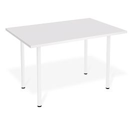 Стол Sheffilton SHT-TU66/TT 120/80 ЛДСП белый/белый шагрень - Фото предпросмотра