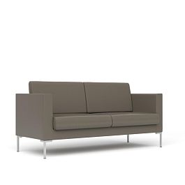 Диван 3х-местный Берлин Бр. 005.01 экокожа серо-коричневая CN6 - Фото предпросмотра