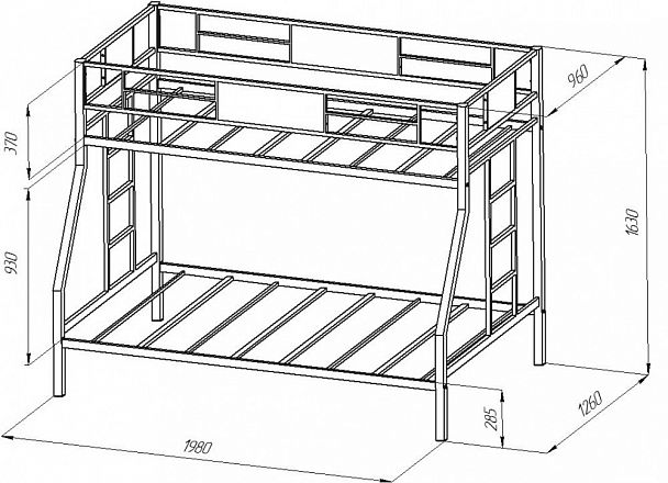 Двухъярусная кровать "Гранада" слоновая кость - Вид 2