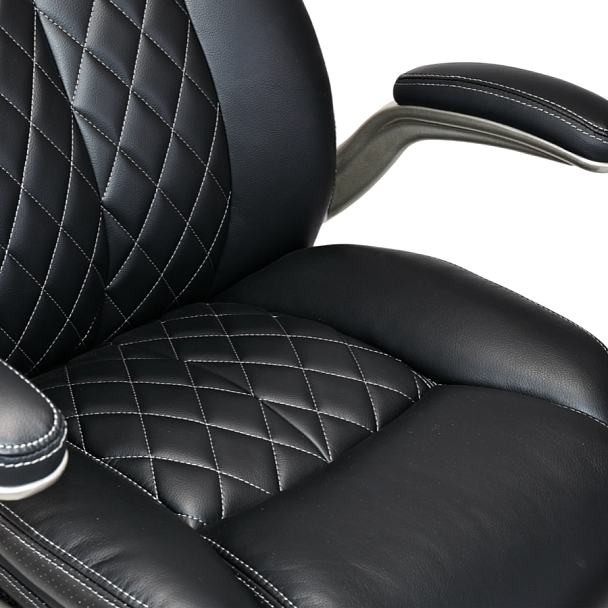 Кресло HAWASAN (ХАВАСАН) "Target EX-567", откидные подлокотники, рециклированная кожа, черное, 532974 - Вид 9