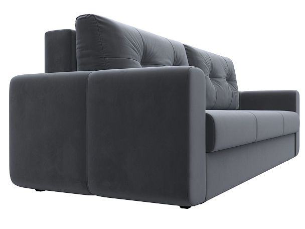 Прямой диван Лига-031 Велюр серый - Вид 4