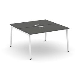 Стайл Проджект Рабочая станция 2-х сторон. SN-4A.DRS-003 Антрацит/Металл Белый 1380*1232*750 - Фото предпросмотра