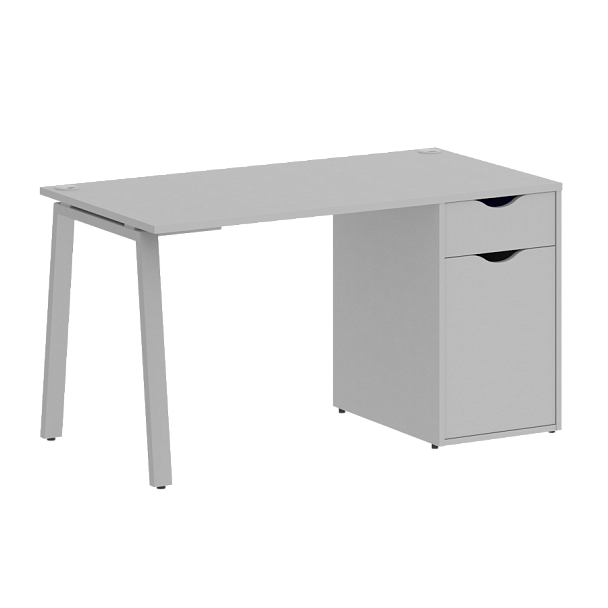 Home Office Стол письменный VR.SP-3-138.1.A Серый/Серый металл 1380*720*750 - Вид 1