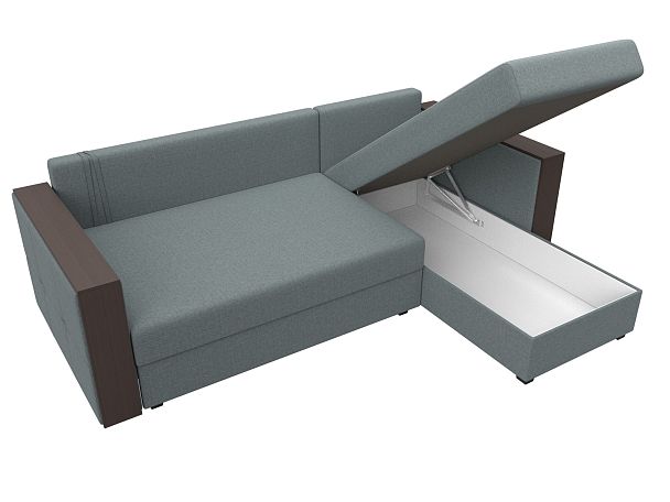 Диван угловой Валенсия Лайт правый угол Рогожка серый - Вид 9