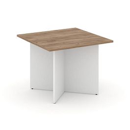 Стайл Проджект Стол переговорный квадрат. SN-D.SPRG-003 Дуб Табак/Белый 980*980*750 - Фото предпросмотра