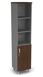 Пенал полузакрытый L,R Берлин Орех Вармия/Серый ШК5-45 (L/R) - Фото предпросмотра