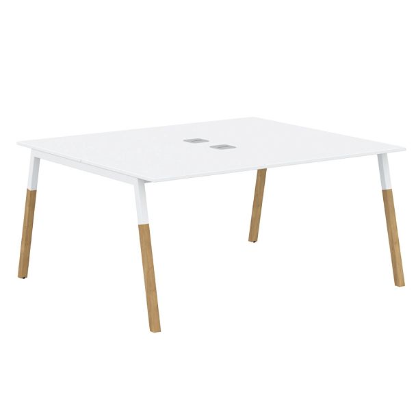 Стол FWST 1513 Белый премиум/Белый-Бук 1580х1370х733 FORTA - Вид 1