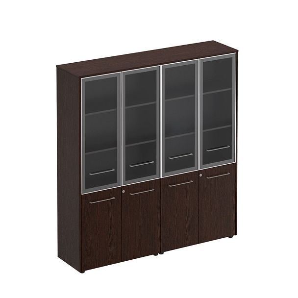 Шкаф комбинированный высокий (стекло + стекло) - Вид 1