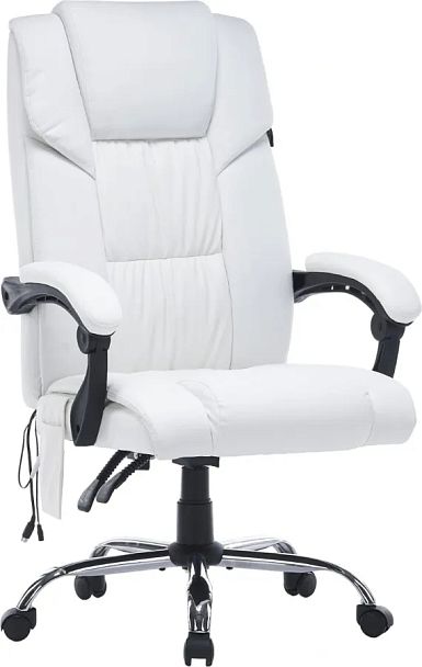 Кресло Cactus CS-CHR-OC02 белый экокожа крестов. сталь - Вид 1